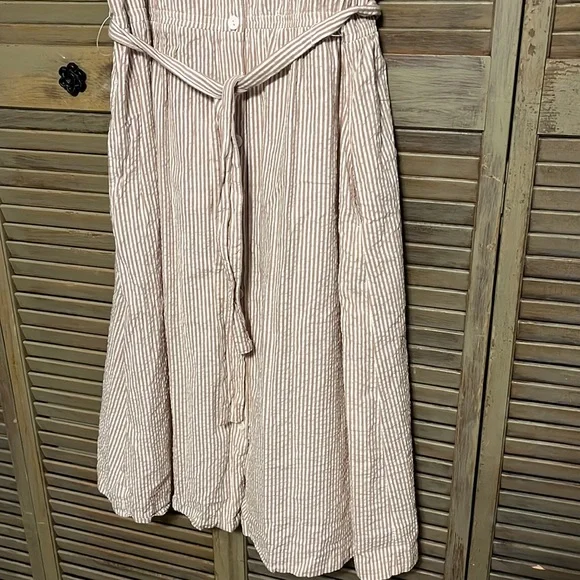 Vintage Brownstone Studio short sleeve, striped, button down dress Size XL - Picture 3 of 8